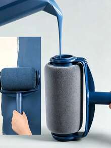 Multi-Functional Paint Roller Kit - Roller Brush + Extension Pole + Triangular Gap Brush, High-Density Brush Head For Even Application. Suitable For Latex And Wall Paints, Easy To Operate. Ideal For Wall Patching, A Gift For Decoration Workers - Multicolor - View 9