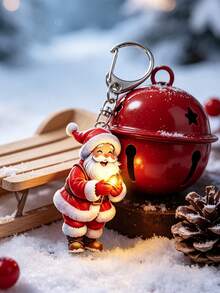 Santa Claus Series Pattern Keychain, Multiple Styles Available, Party Pendant, Multi-Functional Keychain Decoration, Phone Charm, Backpack Charm, Key Charm, Car Charm, Party Fashion Accessory, Fun 2D Acrylic Accessory, Suitable For Backpack, Bag, Car Key Charm And Daily Use, Great Choice For Couple Gift, Party Supplies, Christmas, Halloween Gift - Multicolor - View 9
