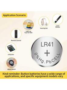 AG3 AG13 LR44 LR41 Alkaline Batteries, 1.5V Round Button Cell High Capacity Batteries, Suitable For Watch Batteries, Remote Controls, Computers, String Lights, Colored Lights, Flashlights - Multicolor - View 7