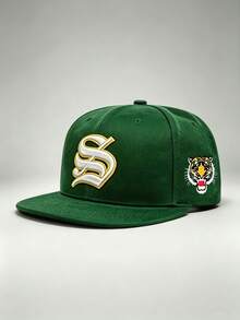 1pc Men Hat Letter S Embroidered Side Tiger Head Printing Hats For Men, Adjustable Hat, Perfect For Parties, Travel, And Sun Protection - Multicolor - View 12