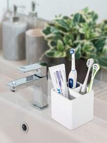 Silicone Toothbrush Holder Bathroom Organizer, Countertop Storage For Electric Toothbrush, Toothpaste, Razors, Oral Care Supplies & Personal Hygiene Accessories - Multicolor - View 11