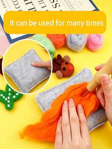 Needle Felting Poked Pad ,Wool Felt Workplace Wear-Resistant Mat, Cushion Wool Felting Handmade Craft Accessories Tool,Multiple Sizes - Multicolor - View 1