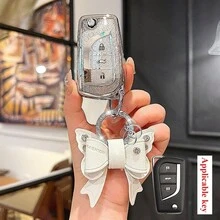 1pc TPU Material Car Key Cover, 3-Button Dedicated Key Case For New Corolla, New Reiz, RAV4 Models - A - View 13