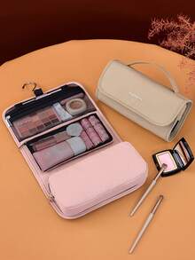 3-In-1 Detachable Hanging Toiletry & Makeup Bag, Removable Independent Small Pouches, Handheld Travel Organizer, Foldable Hook-Style Wash Bag, Skincare & Cosmetic Storage Bag For Business Trips And Home - Multicolor - View 11