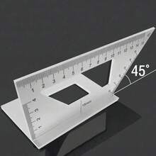 Versatile Angle Measuring Ruler With 45° & 90° Marks - Ideal For Woodworking & Drafting, Durable ABS Material - A - View 7
