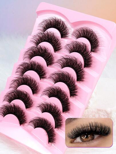 Full Volume Fluffy 3D Full Strip False Eyelashes For Upper Eye, Natural And Lively Look