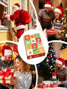 5/1pc Kotak Hadiah Natal Kosong DIY Kotak Kalender Advent Natal 2027, Kotak Hadiah Kalender Hitung Mundur 24 Hari, Kotak Dekorasi Hitung Mundur Natal untuk Dewasa, Buat dan Isi Sendiri Kotak Kalender Advent Anda, Hadiah Natal - A - View 3