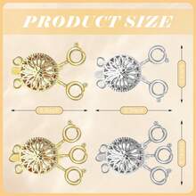 1/2/4pcs Copper Material Women's Necklace Layered Clasp 14K Gold/Silver Anti-Tangle Safety Jewelry Lock Converter Chain Extender, Perfect For Women's Daily Wear, Jewelry Making Material, Charming - Multicolor - View 6
