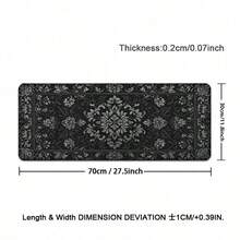 1pc Mouse Pad Black Persian Carpet Gaming XL New Home Mousepad XXL Keyboard Pad Soft Natural Rubber Computer Mice Pad Table Mat Rubber Non-Slip Keyboard Mousepad For PC Computer Office Home School Desktop Decoration - View 13