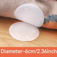30pcs(15pairs) Black/White Round Hook And Loop Fasteners Double-Sided Adhesive Self-Adhesive Reusable Diameter 6cm/2.36inch - Perfect For Sofas, Bed Sheets, Floor Mats, Carpets And Tablecloths - Durable Self-Adhesive Fasteners, Easy To Use - 30pcs(15pairs) - View 1