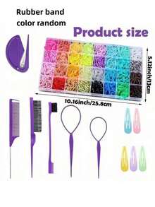 24/32 Colors Mini Elastic Hair Ties For Girls, With Rubber Band Cutter, Colorful Cute Ponytail Hair Ropes, Daily Hair Accessories - Multicolor - View 2