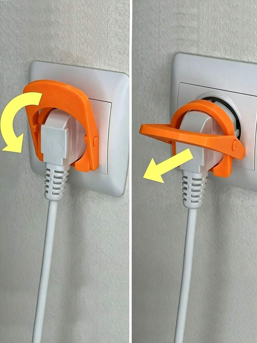 2pcs Easy-Grip European E/F Type Power Plug Puller, Hand And Foot Dual-Use Plug Removal Tool, Reusable Plug Disassembly Accessory, Suitable For Stuck And Inaccessible Wall Outlets; Ideal For Elderly, Arthritis Patients, And Individuals With Weak Grip
