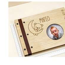 Nordic Style Wooden Memorial Photo Album Growth Picture Frame - 1PC - View 2