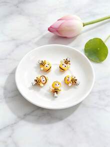 5pcs Cartoon Bee Hair Clips Cute 3D Alligator Hair Clips Side Hair Clips - Multicolor - View 10