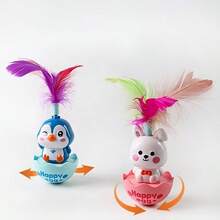 3PCS Random Color New Pet Toys Cat Toys Self-Entertainment Boredom Relief Artificial Feather Wobble Cat Toys - View 8