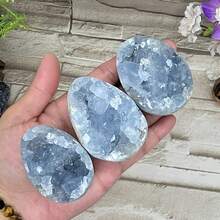 Celestite Crystal Cluster, Crystal Crafts DIY, Home Decor, Add A Unique Atmosphere To Your Home, Birthday Gift - Blue and White - View 3