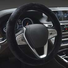 Plush Steering Wheel Cover Without Inner Ring, Car Interior Accessory Set, Breathable Elastic Car Steering Wheel Cover, Luxury Ultra-Fine Fiber Plush Cute Steering Wheel Protector, Suitable For SUV, Truck, Sedan, Car And Pickup, Non-Slip Design, Unisex Car Steering Wheel Accessory, Vehicle Interior Decoration Accessory, Elastic Easy-Grip Non-Slip Protector Steering Wheel Cover - A - View 11
