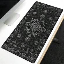 1pc Mouse Pad Black Persian Carpet Gaming XL New Home Mousepad XXL Keyboard Pad Soft Natural Rubber Computer Mice Pad Table Mat Rubber Non-Slip Keyboard Mousepad For PC Computer Office Home School Desktop Decoration - View 3