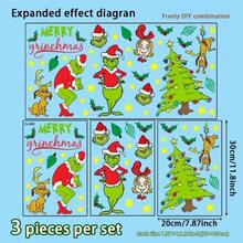 The Grinch 8pcs Christmas Static Window Stickers, Merry Grinchmas Holiday Static Decals, Glue-Free Reusable Glass Stickers For Christmas Home Shop Window Holiday Decoration - Multi-color - View 10