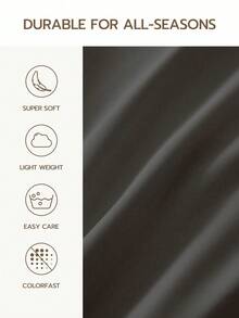HONEYMOON 1pc Soft Comfortable Solid Color Fitted Sheet, Bed Cover Protector, Lightweight Breathable, 9.84 Inch/25cm Deep Pocket, Machine Washable, Fits All Bed Sizes, Suitable For Dorms And Guest Rooms (Pillowcase Not Included), Back To School Dorm Essentials, Bedding, Dark Gray - Dark Grey - View 4