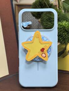 1pc Cute Cartoon Shakeable Quicksand Phone Grip Stand, Kawaii Animal Heart Star Shape Collapsible Magnetic Phone Holder, Decorative Phone Socket For APPLEPhone Android - Multicolor - View 15