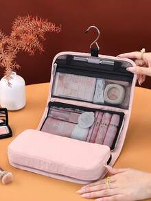 3-In-1 Detachable Hanging Toiletry & Makeup Bag, Removable Independent Small Pouches, Handheld Travel Organizer, Foldable Hook-Style Wash Bag, Skincare & Cosmetic Storage Bag For Business Trips And Home - Multicolor - View 4