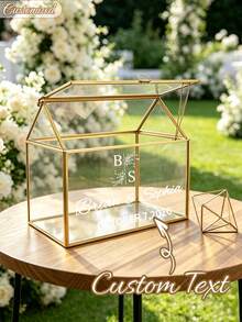 Custom Wedding Card Box - Transparent Gift & Money Storage Box, Suitable For Wedding Reception, Birthday Elegant Table Decor, Anniversary And Graduation Party Decoration - Multicolor - View 5