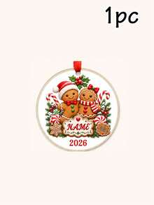 2026 Customized New Home Christmas Ornament, Personalized Couple Name And Address Christmas Tree Decoration, Warm First Christmas Style, Customized Round Holiday Keepsake, Customizable New Home Decor, Housewarming Gift, Christmas Gift, Our New Home, Gift For Friends - Style B - View 15