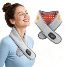 Rechargeable Neck And Shoulder Heat Massage Device, Neck Red Light Therapy With 660nm And 850nm Red Light, Vibrating Massage For Shoulders, Neck And Back, Neck Trapezius Muscle Massager, 3-Level Heating And Massage Functions, Deep Massage For Shoulders And Neck, Relieves Pain, Suitable As A Gift For Parents And Elders - View 14