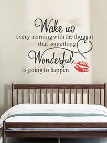 1pc Slogan Graphic Wall Sticker, Modern PVC Wall Decal For Home Decoration,Stickers,Wall Decal, Vinyl Decal For Home Decorations,Spring Decoration Items Refresh Your Home,Rama Decoration Stickers Gifts Birthday Graduation - Multicolor - View 2