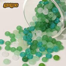 300pcs Random Color Mixing Glass Abacus Beads -Charm Wheel Beads Spacer Beads,Suitable For DIY Bracelet,Necklace And Jewelry Making - Wheel Beads - View 11