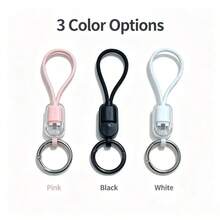 Portable Keychain Charging Cable For Watch, Magnetic Fast Charging Data Cable With Lanyard, Type-C Charging Cable, Stable Connection, Plug And Play - Black - View 9