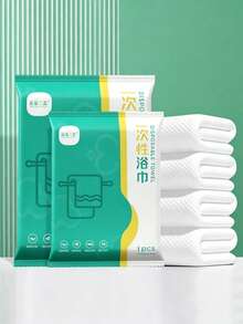 Disposable Luxury Thick Towels 5 Packs, 70gsm Soft Non-Woven Fabric, Individually Wrapped, 50x100cm, Suitable For Travel, Gym, And Outdoor Use - White - View 4