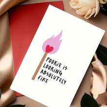 1pc Funny Valentine's Day Greeting Card, Absolutely Hot Card, For Her, His Valentine's Day Card, Anniversary Card, Valentine's Day Card With Envelope, Valentine's Day Greeting Card, Postcard - View 6