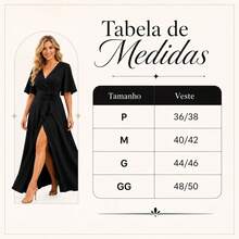 Vestido Longo Feminino Elegante Poá com Fenda – Decote V Transpassado, Cintura Marcada com Laço, Casual Chic para Festa e Passeio - Branco - Visão 6
