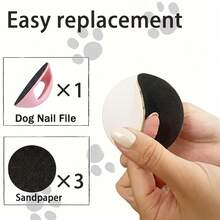 4pcs, Pet Dog Nail Grinding Tool + 3pcs Replaceable Sandpaper, Quiet Upgraded Dog Nail Care Gadget, Professional Pet Grooming, And Comfortable Home Essential - View 3
