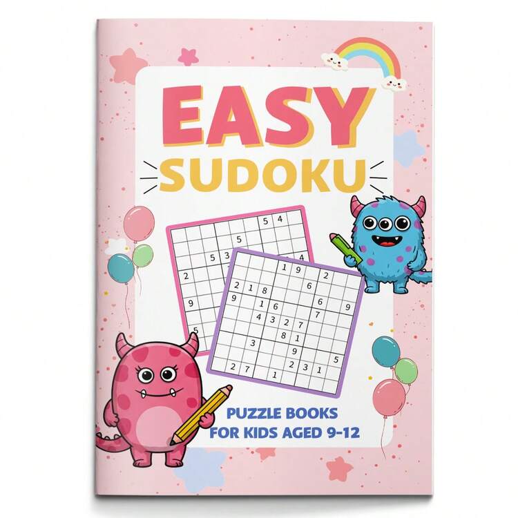 Easy Sudoku Puzzle Workbook For Kids & Teens, Age-Graded Number Logic Brain Training, Beginner To Advanced Sudoku Games, Improve Focus, Concentration, Critical Thinking, Reasoning & Problem Solving, Screen-Free Learning Activity - Easy Sudoku Puzzle Workbook - View 8