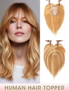 Women's Hair Topper, Suitable For Thinning Hair, 8-14 Inch Hairpiece With Lightweight Clip-In Bangs, Realistic Scalp And Parting, For Daily Wear - Multicolor - View 29