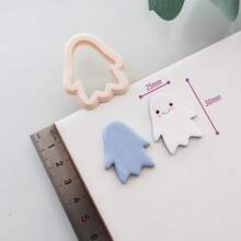Halloween Ghost With Expression Polymer Clay Cutters | Halloween Cutters | Clay Earring Cutters, Polymer Clay Cutters For Jewelry Making - Beige - View 12