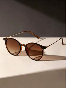 Fashion Vintage Tortoise Shell Glasses - Brown - View 4