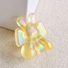 4pcs Multicolor UV Bow‑Knot Rabbit Acrylic Through‑Hole Beads For DIY Bracelets, Phone Charms, Keychains Handmade Craft Supplies - Multicolor - View 5