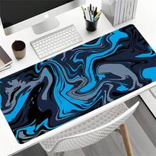 Alas Mouse Gaming Biru Ukuran Besar XXL Strata Liquid Desk Mat Alas Mouse Gaming Karet Anti Selip Alas Keyboard Komputer Alas Mouse Besar untuk Gamer, Alas Mouse Gaming Ukuran Besar, Cocok Sebagai Hadiah Ulang Tahun dan Liburan - View 3