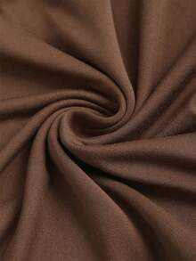 Summer Fall Plus Size Round Neck Sleeveless Colorblock Lace Hem Casual Fashion Tank Top - Chocolate Brown - View 6