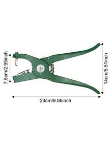 Round Animals Sheep Ear Tags With Numbers 001-100 Laser Typing Copper Head Earrings Farm Cattle Goat Rabbit Marker Identification Card Livestock Ear Tag Pliers Applicator Control Device - As Picture - View 3
