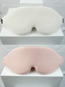 2/1pc Artificial Silk Sleep Mask Set, Satin Sleep Mask With Hair Scrunchie, Light-Blocking Night Eye Mask, Wedding Bridesmaid Gift, Pink, Silk Satin Sleep Mask, Unisex - Multicolor - View 29