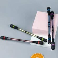 Cool Spinning Pens, Fun For Your Fingertips! Smooth Pen Body With Colorful Non-Slip Silicone Ends, Eye-Catching Design, Comfortable Grip, Beginners Can Easily Practice Pen Spinning. This Set Includes 4 Spinning Pens + 10 Replaceable Refills, Refills Are Detachable And Replaceable, Both A Stress-Relief Toy And A Practical Neutral Ink Pen. In Your Spare Time And After Class, Spin The Pen In Your Hand To Relieve Study Pressure - Fidget Pen - View 5