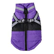 2-IN-1 Pet Jacket & Harness With Reflective Strip Autumn/Winter Warm Dog Coat Thicken Outdoor Windproof Clothes Suitable For Small And Medium Dogs - Multicolor - View 21