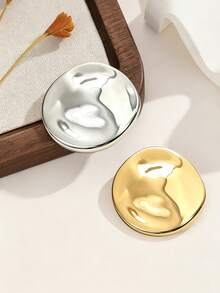 2pcs Minimalist Metal Brooch Set, Multi-Functional Collar Pin, Shiny Scarf Buckle And T-Shirt Clip, Fashion Waist Belt Strap, Suitable For Dresses, Sweaters, Coats And Other Clothing Accessories - Multicolor - View 8