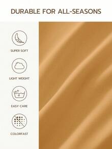 HONEYMOON 1pc Solid Color Soft Fitted Sheet, 100% Polyester Fabric, Lightweight Cloud-Like Touch Bedding Mattress Cover, Fits 9-12 Inch Deep Mattress, Soft Breathable Machine Washable, Shrink-Resistant, Fade-Resistant, All Season, Various Sizes For Home And Dorm, Back To School Dorm Essential, Yellow - Buff Yellow - View 4