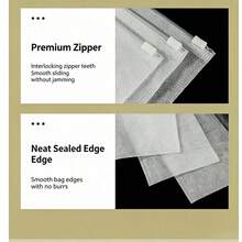 Handheld Window Non-Woven Fabric Zipper Bag, Shoe Storage Bag, Non-Woven Clothing Zipper Packaging Pouch, Clear Transparent Wardrobe Organizer, Durable Lightweight Portable Travel Garment Cover, Foldable Reusable Christmas Gift Storage Case - View 4